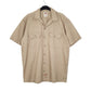 Mens Beige Dickies Workwear Short Sleeve Shirt