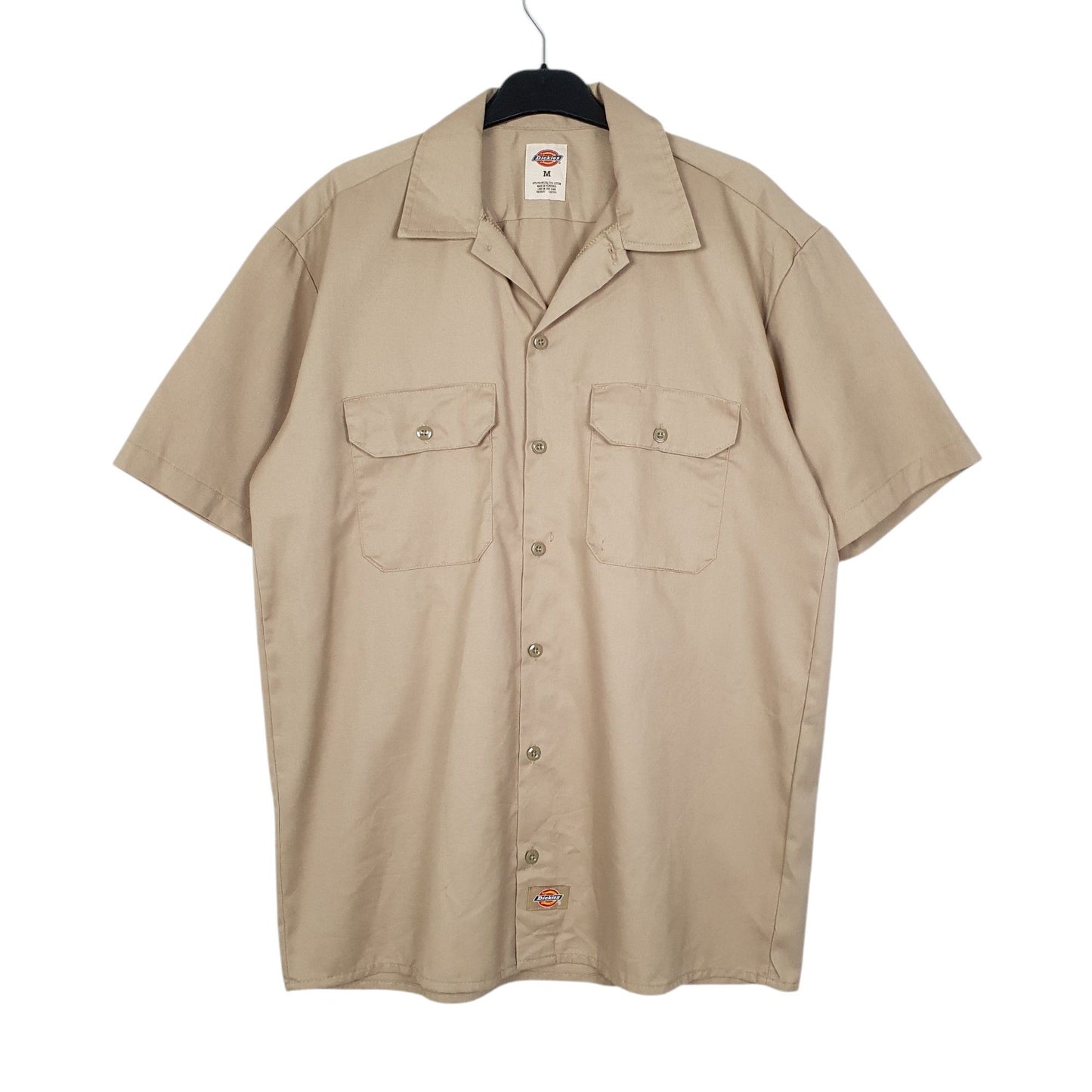 Mens Beige Dickies Workwear Short Sleeve Shirt