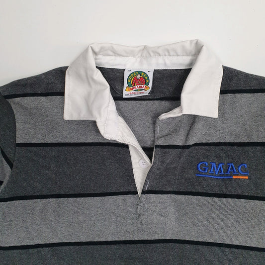 Womens Grey Barbarian Rugby Hoodie Polo Shirt