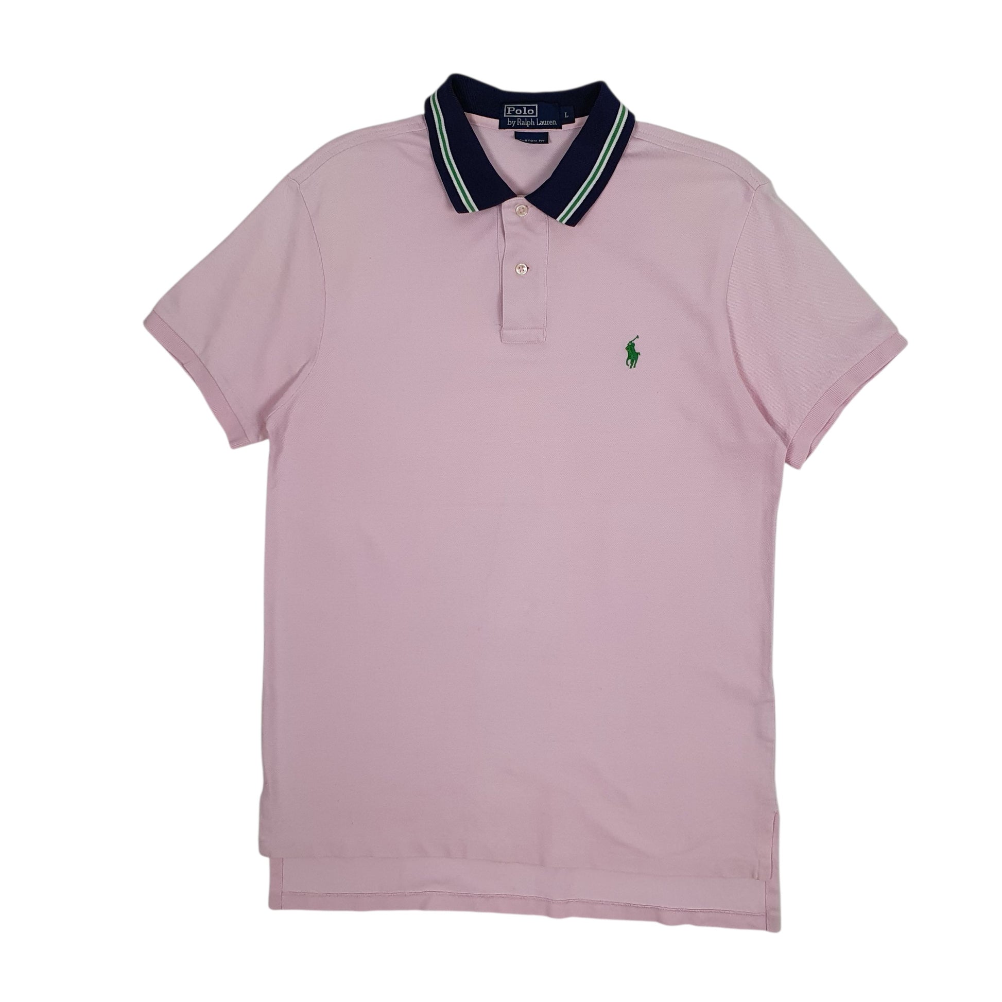 Mens Pink Polo Ralph Lauren Custom Fit Short Sleeve Polo Shirt