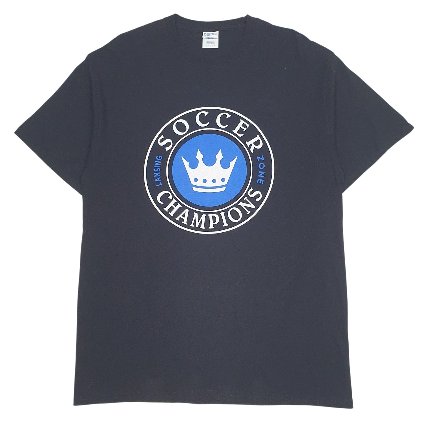 Mens Black Port & Company  Short Sleeve T Shirt