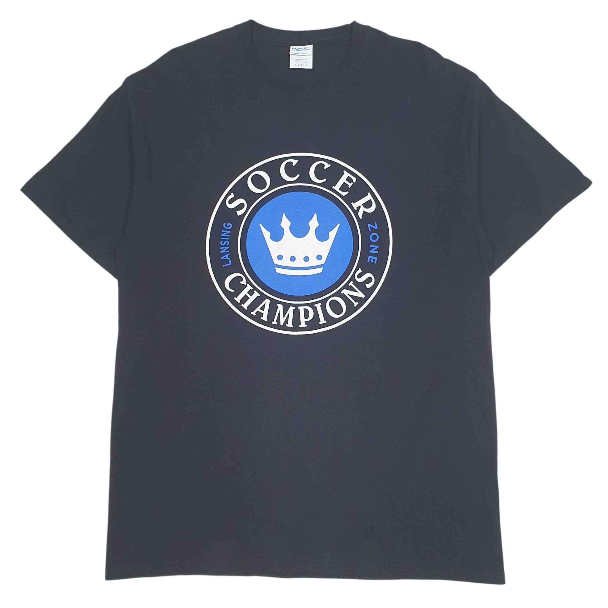 Mens Black Port & Company  Short Sleeve T Shirt