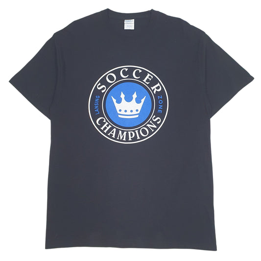 Mens Black Port & Company  Short Sleeve T Shirt