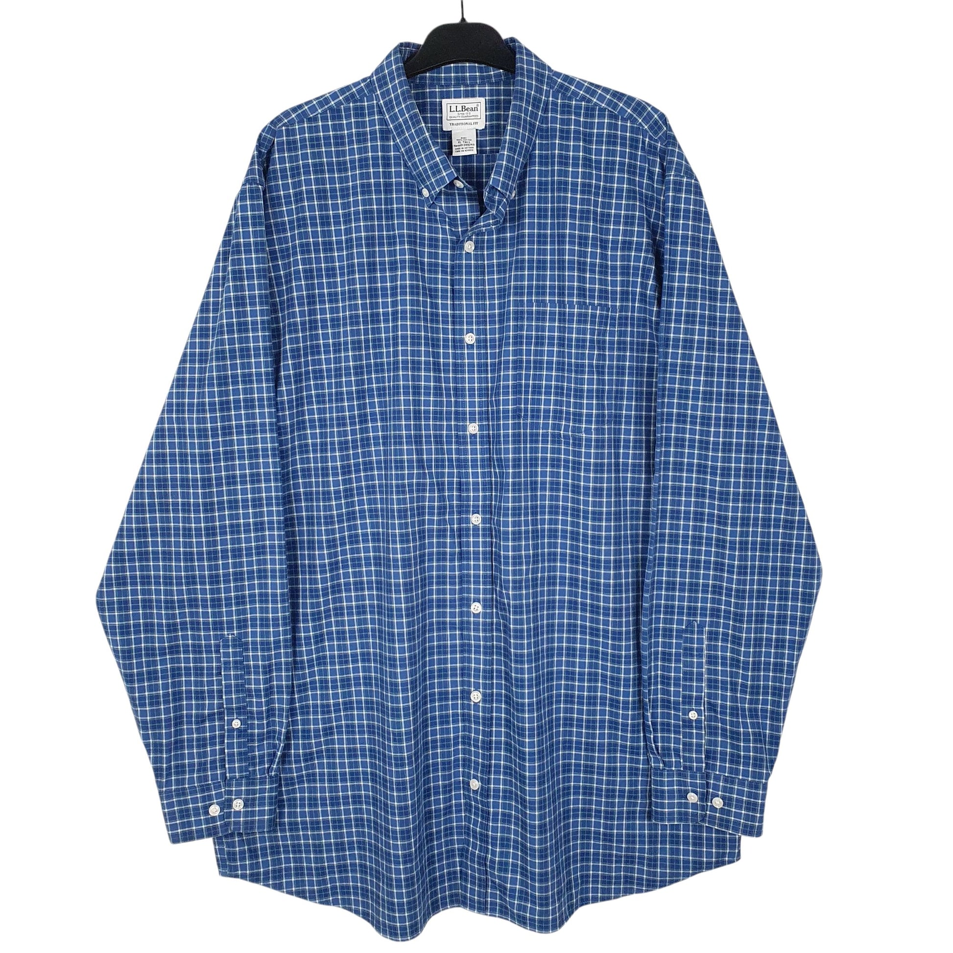 Mens Blue L.L.Bean  Long Sleeve Shirt