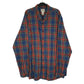 Mens Blue L.L.Bean Scotch Plaid Flannel Long Sleeve Shirt
