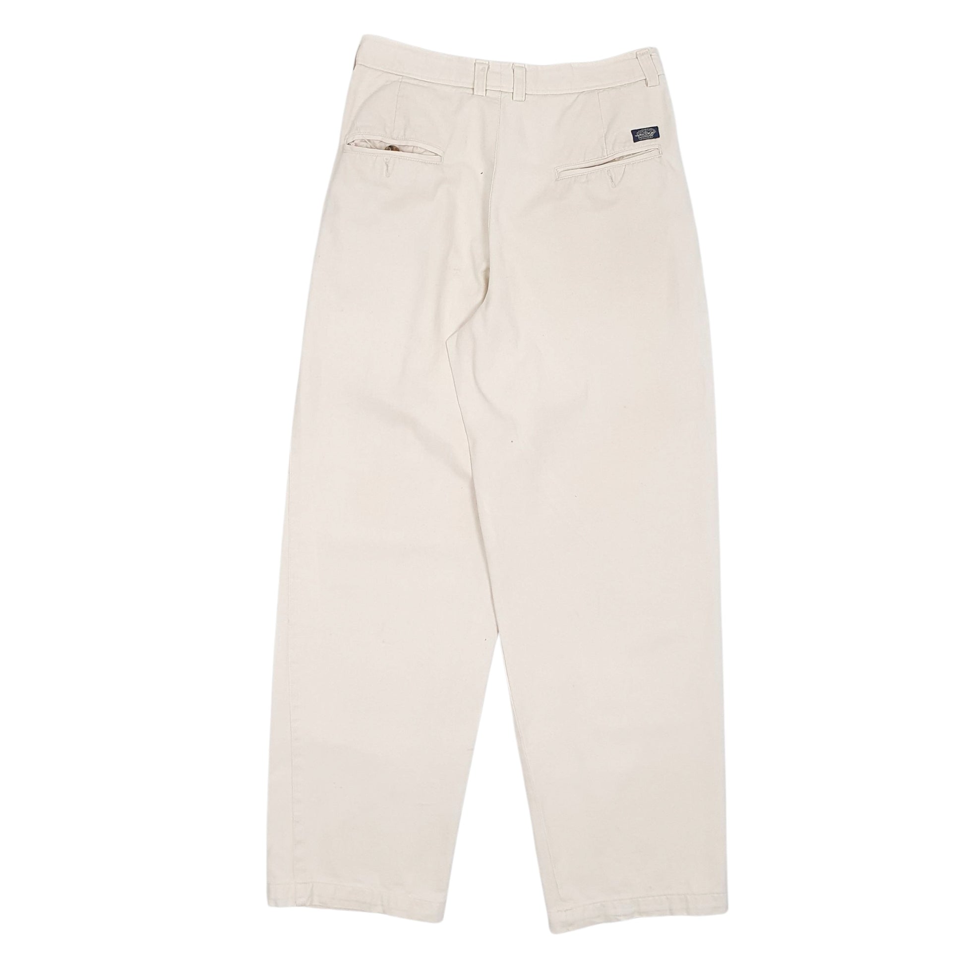 Womens Cream Dockers Pleated  Trousers