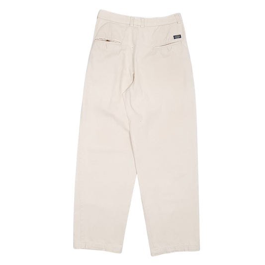 Womens Cream Dockers Pleated  Trousers
