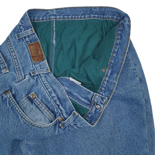 Mens Blue L.L.Bean Blanket Lined Made In USA 90s  Jeans
