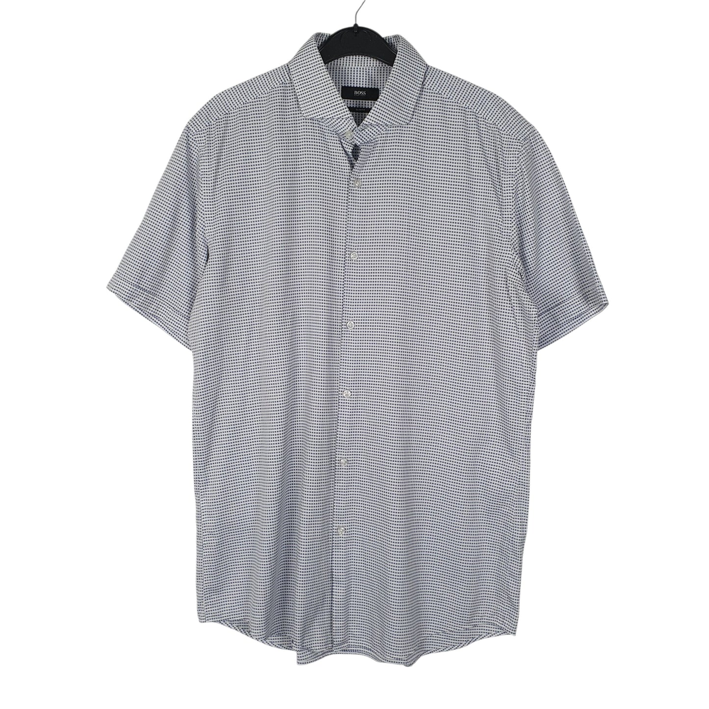 Mens Blue Hugo Boss  Short Sleeve Shirt