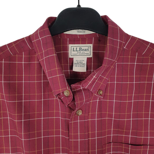 Mens Burgundy L.L.Bean   Shirt
