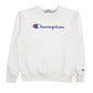 Mens White Champion Spellout Crewneck Jumper