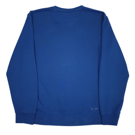 Mens Blue Adidas Climalite Crewneck Jumper