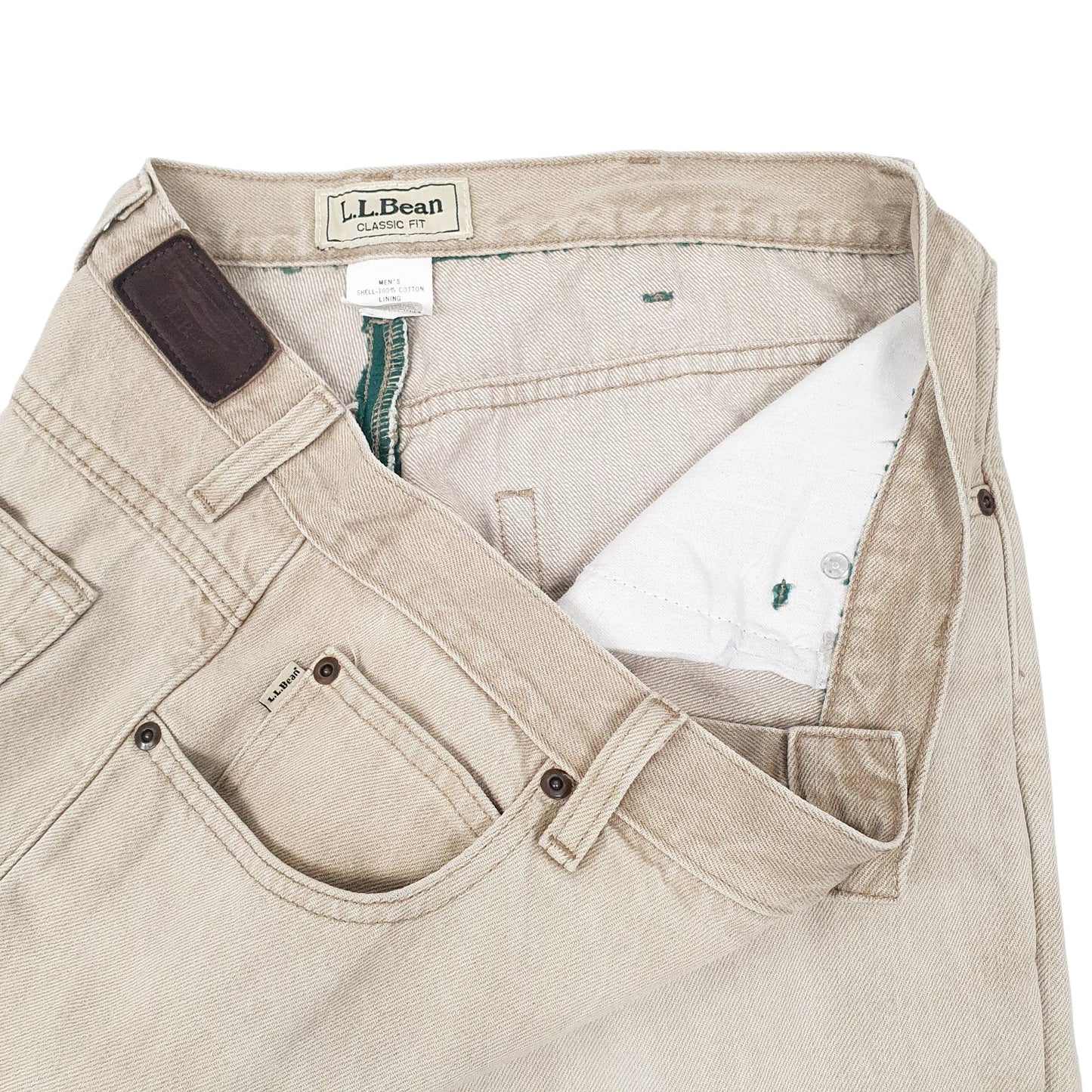 Mens Beige L.L.Bean   Jeans