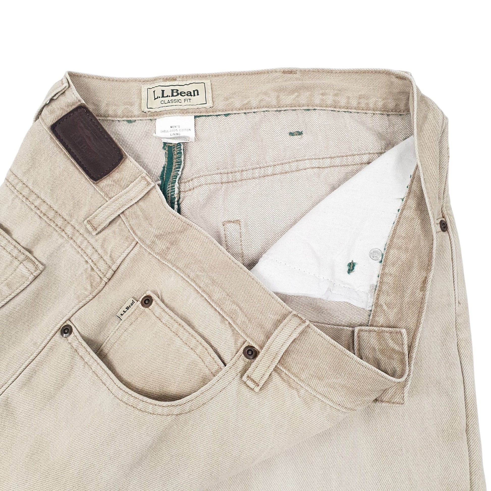 Mens Beige L.L.Bean   Jeans