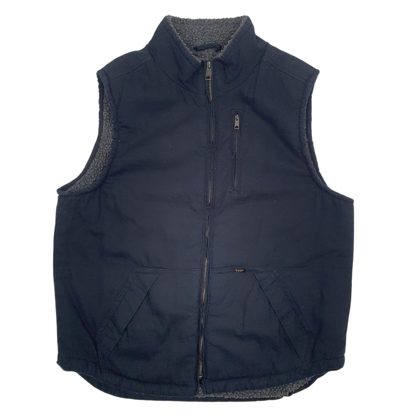 Mens Black Lee Fleece Lined  Coat