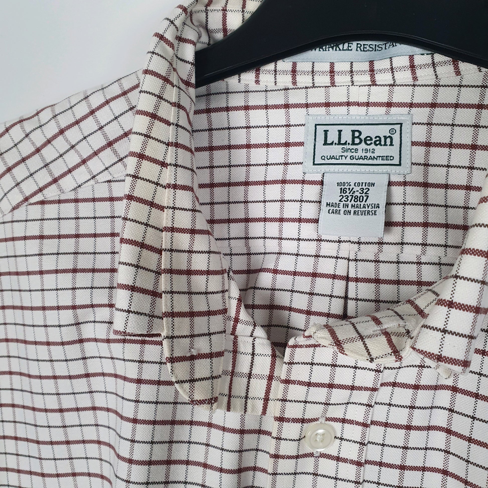 Mens Burgundy L.L.Bean   Shirt