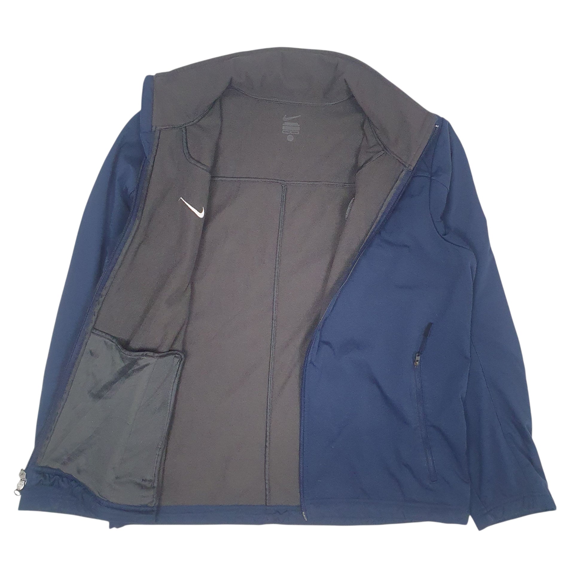 Mens Navy Nike Fleece Lined Hooded UCONN  Coat