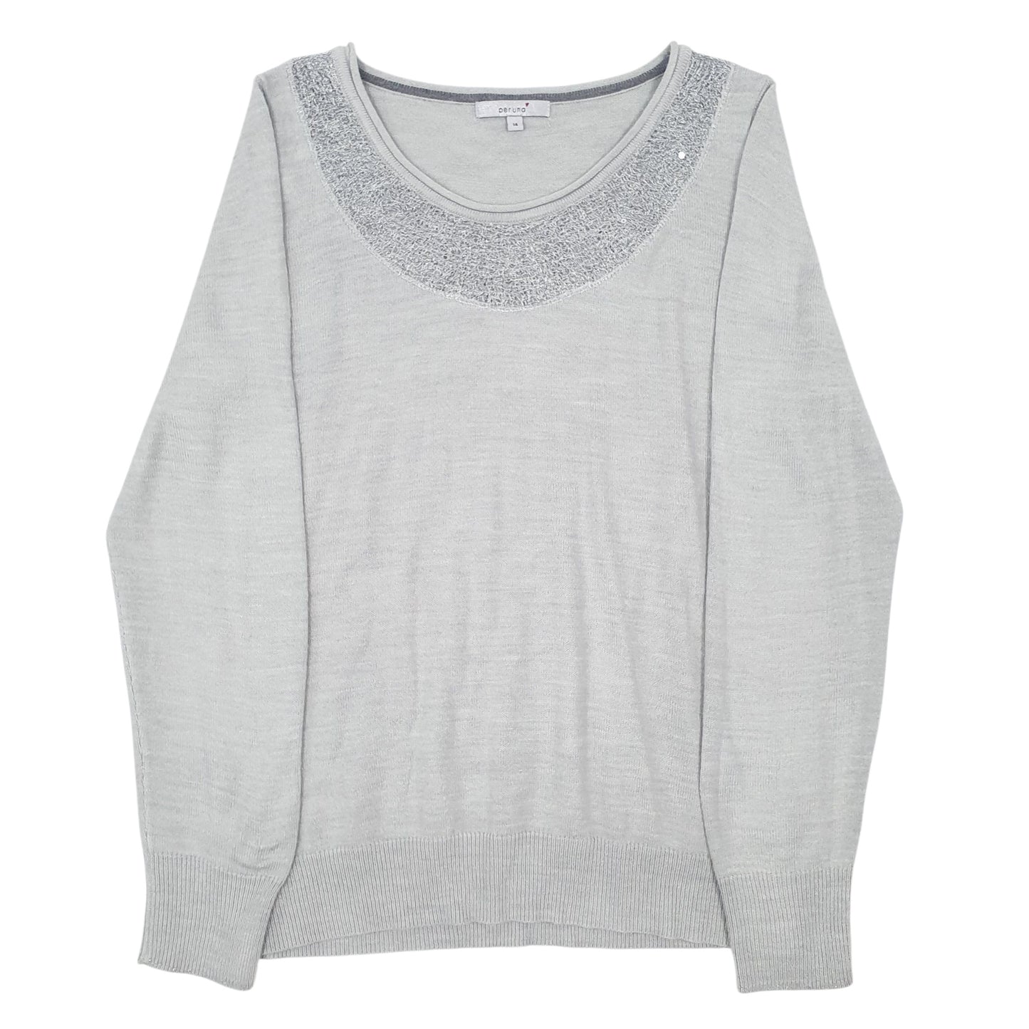 Womens Grey M&S Lightweight Crewneck Jumper