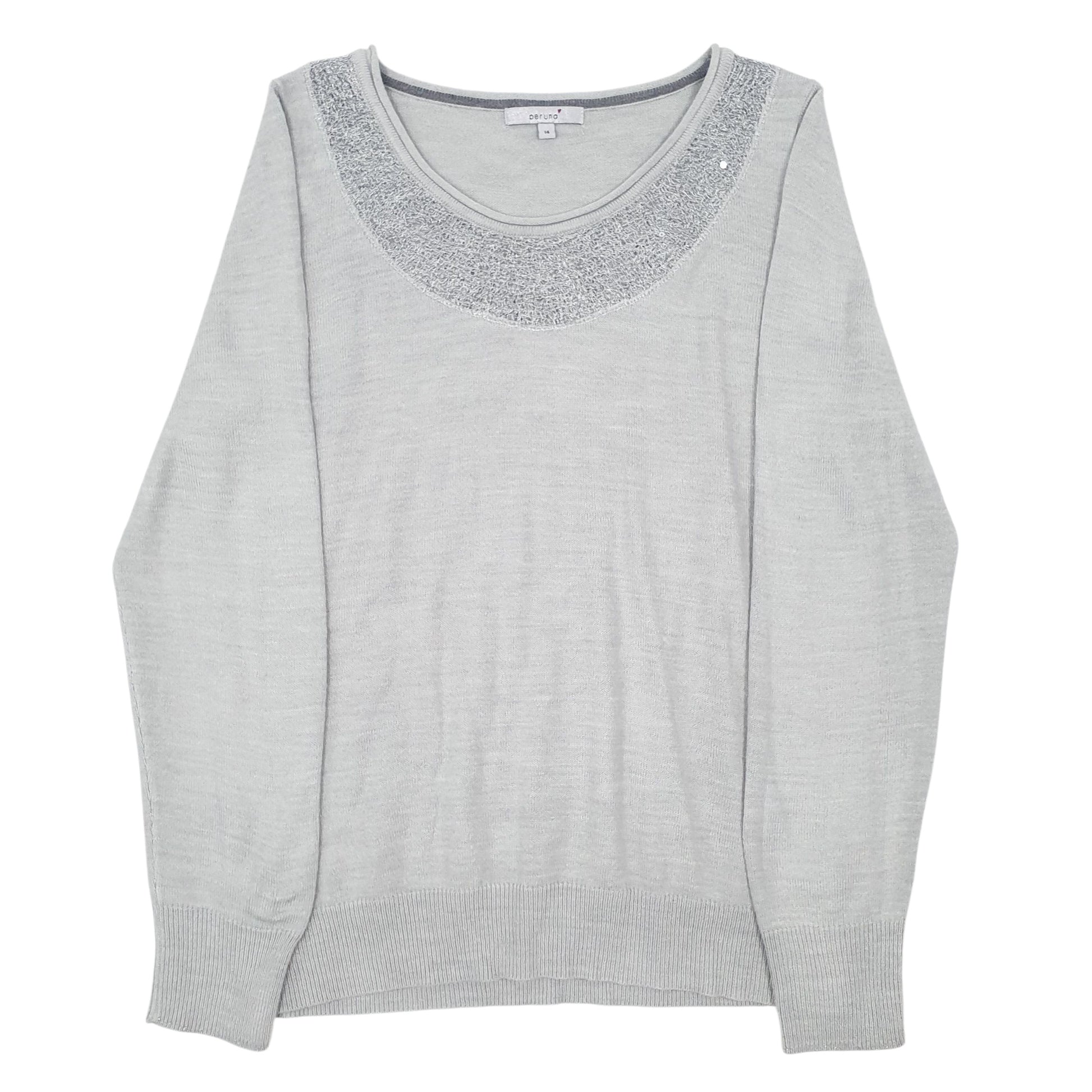 Womens Grey M&S Lightweight Crewneck Jumper