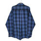 Mens Blue L.L.Bean Scotch Plaid Flannel  Shirt