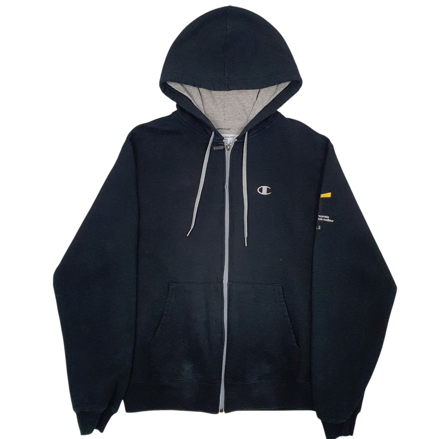 Mens Black Champion  Full Zip Jumper