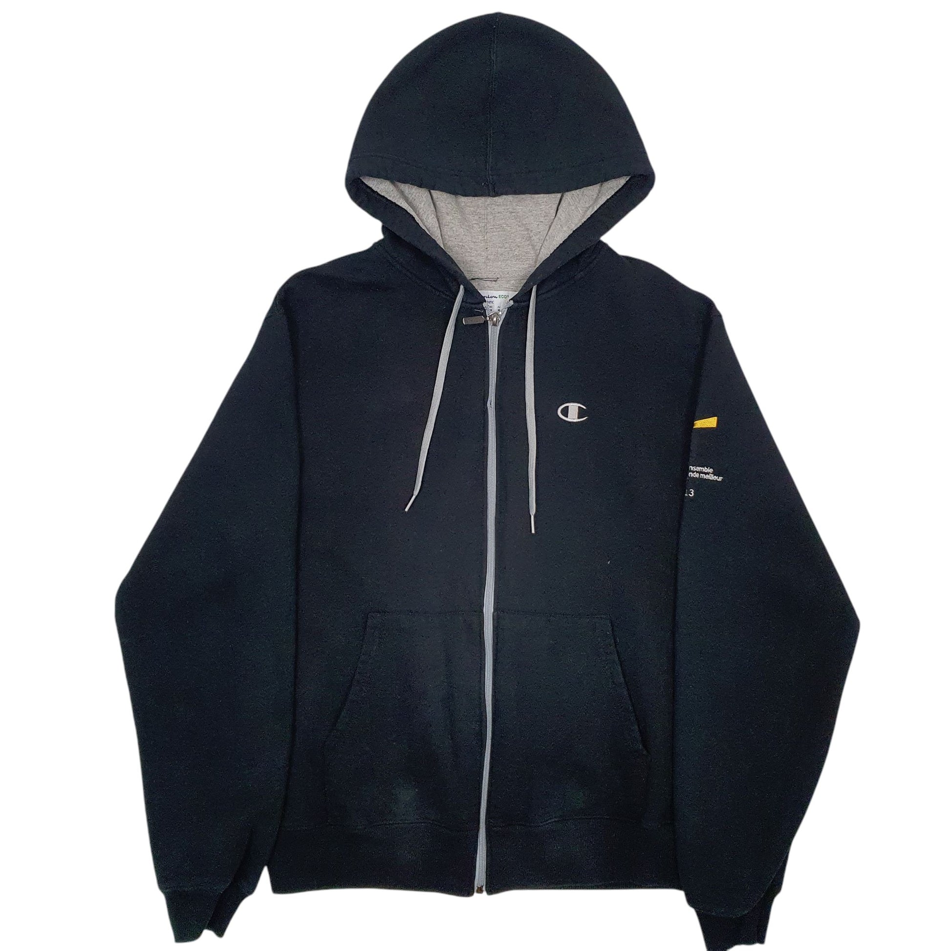 Mens Black Champion  Full Zip Jumper