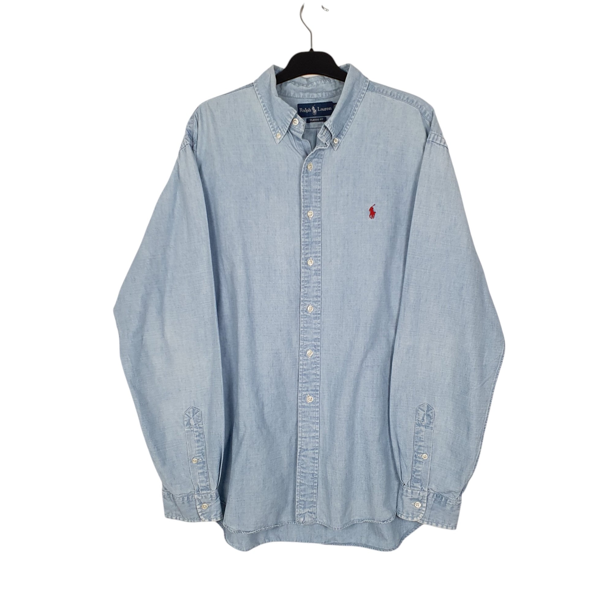 Mens Blue Ralph Lauren Denim Long Sleeve Shirt