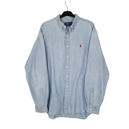 Mens Blue Ralph Lauren Denim Long Sleeve Shirt