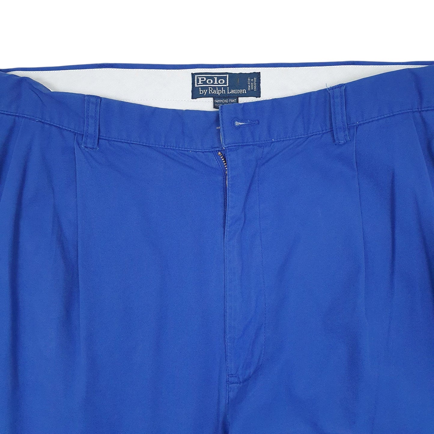 Mens Blue Polo Ralph Lauren Hammond Pant Pleated 90s  Trousers