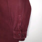 Mens Burgundy L.L.Bean Thick Chamois  Shirt