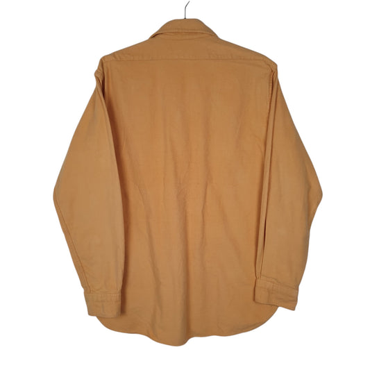 Mens Yellow L.L.Bean Vintage 90s Chamois  Shirt