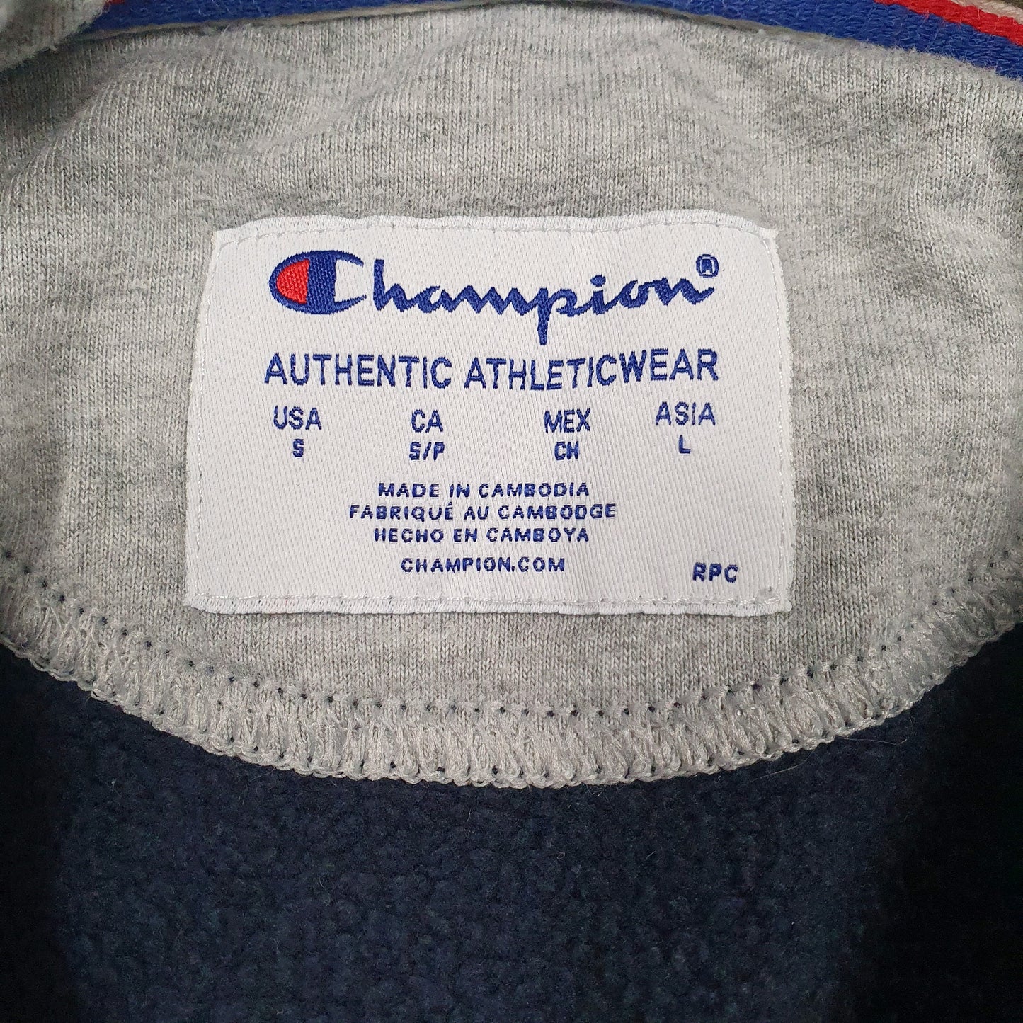 Mens Navy Champion  Hoodie Jumper