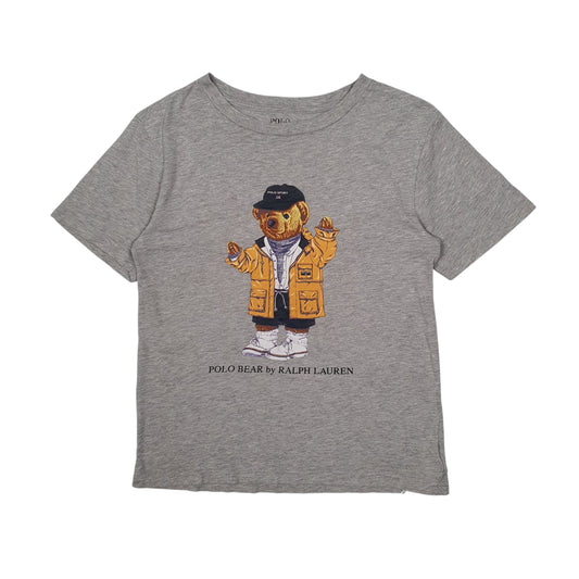 Womens Grey Polo Ralph Lauren Polo Bear Short Sleeve T Shirt