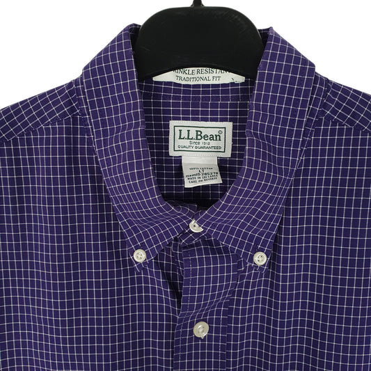 Mens Purple L.L.Bean Tall  Shirt