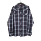 Mens Navy Dickies Western Pearl Snap Long Sleeve Shirt