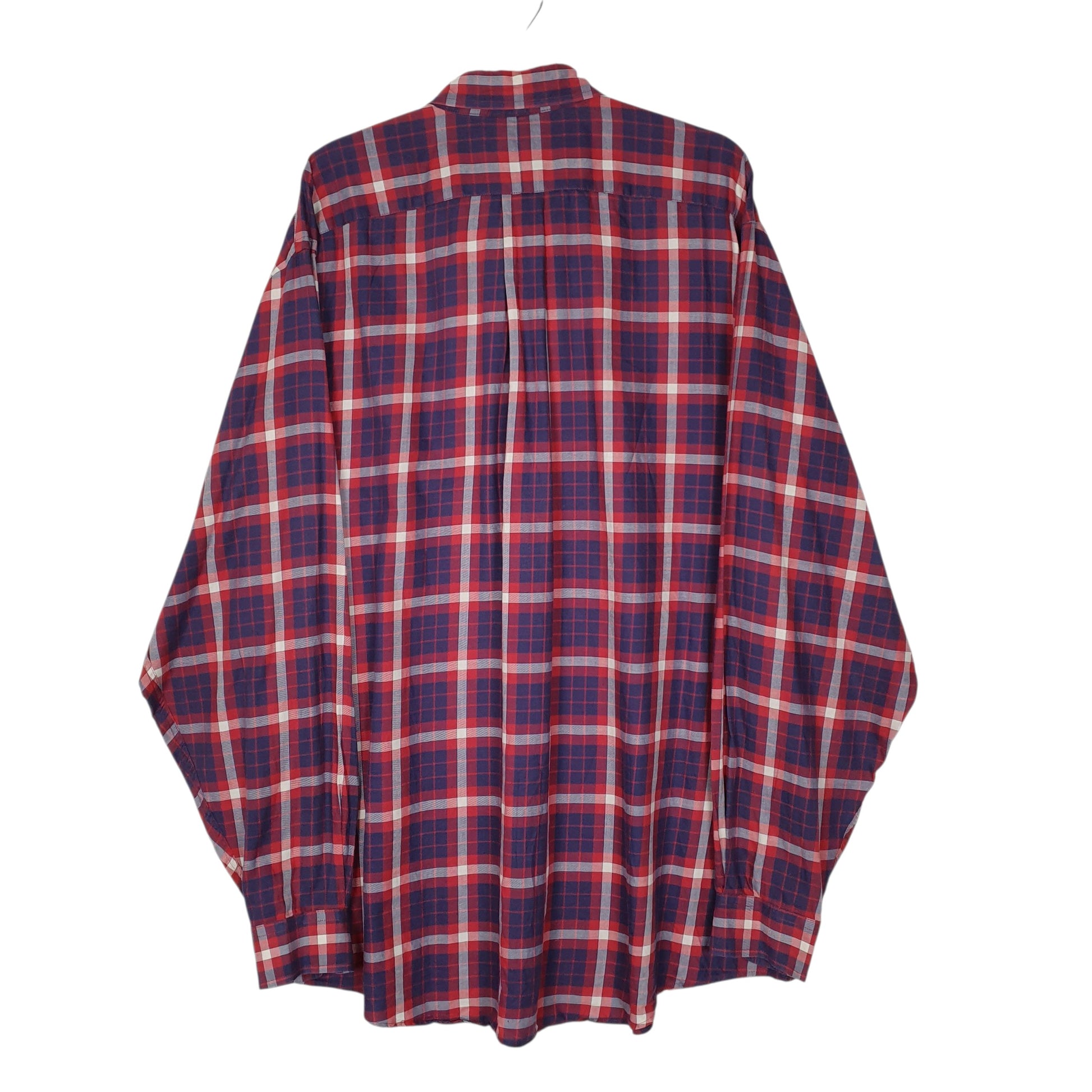 Mens Red L.L.Bean US Coast Guard Tartan  Shirt