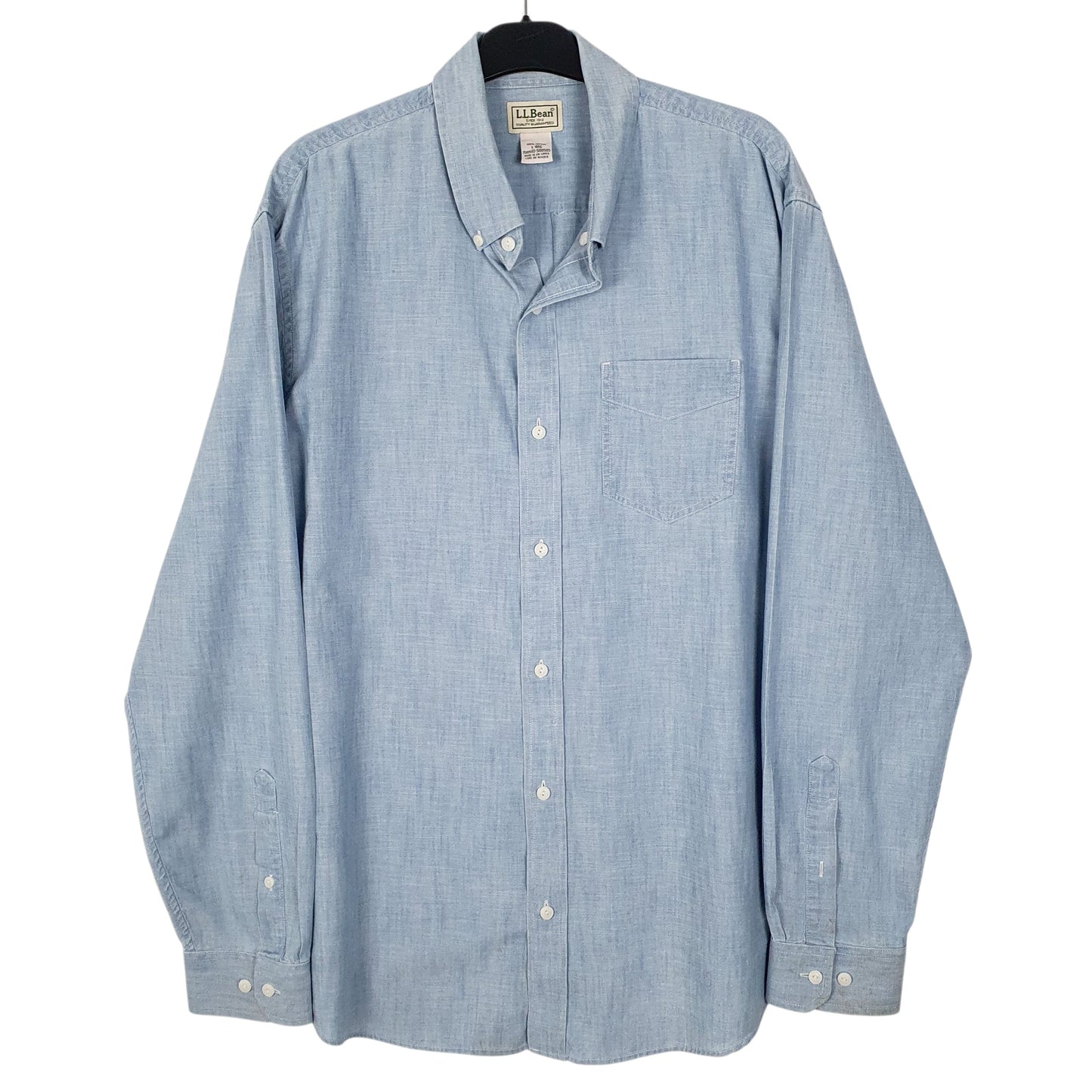 Mens Blue L.L.Bean  Long Sleeve Shirt