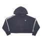 Womens Black Adidas Croptop Hoodie Jumper