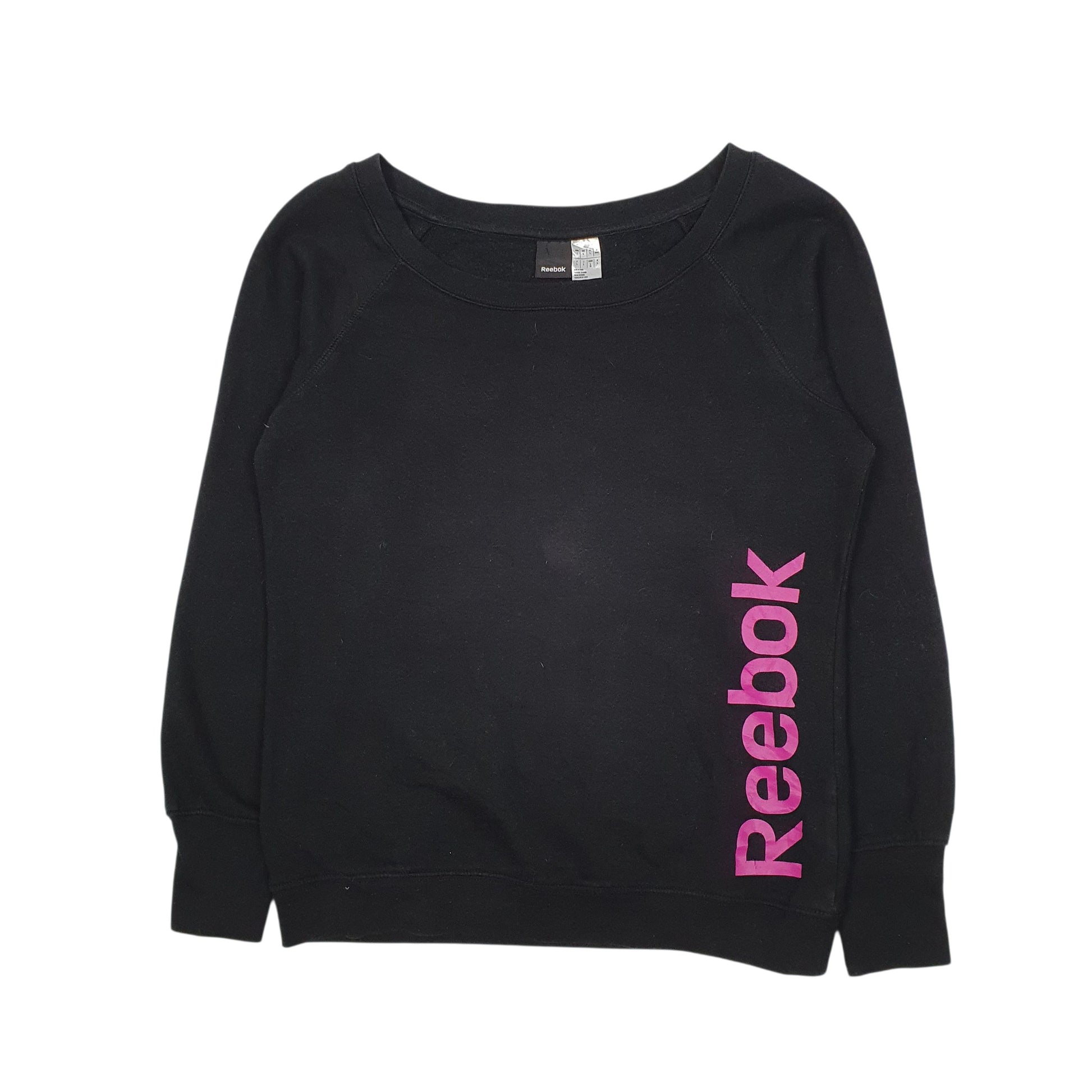 Womens Black Reebok  Crewneck Jumper