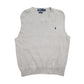 Mens Grey Polo Ralph Lauren Stretch Vest Jumper
