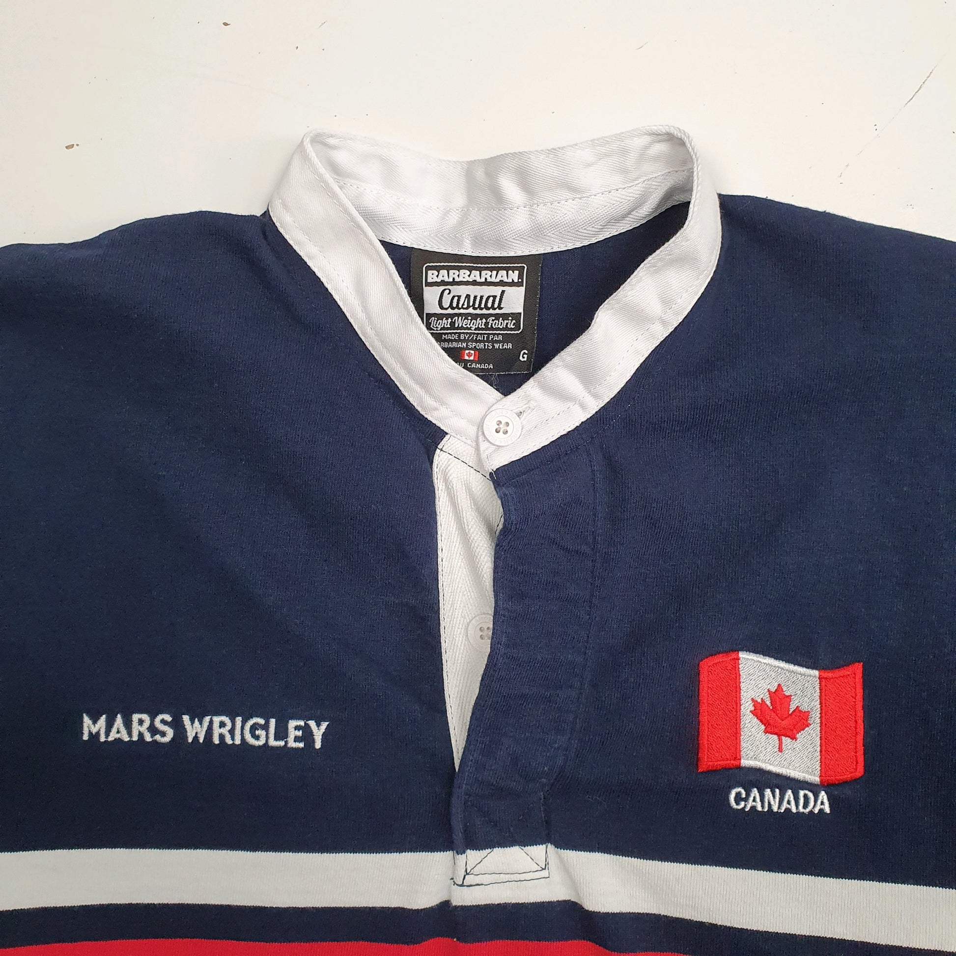 Mens Navy Barbarian Canada Rugby  Polo Shirt