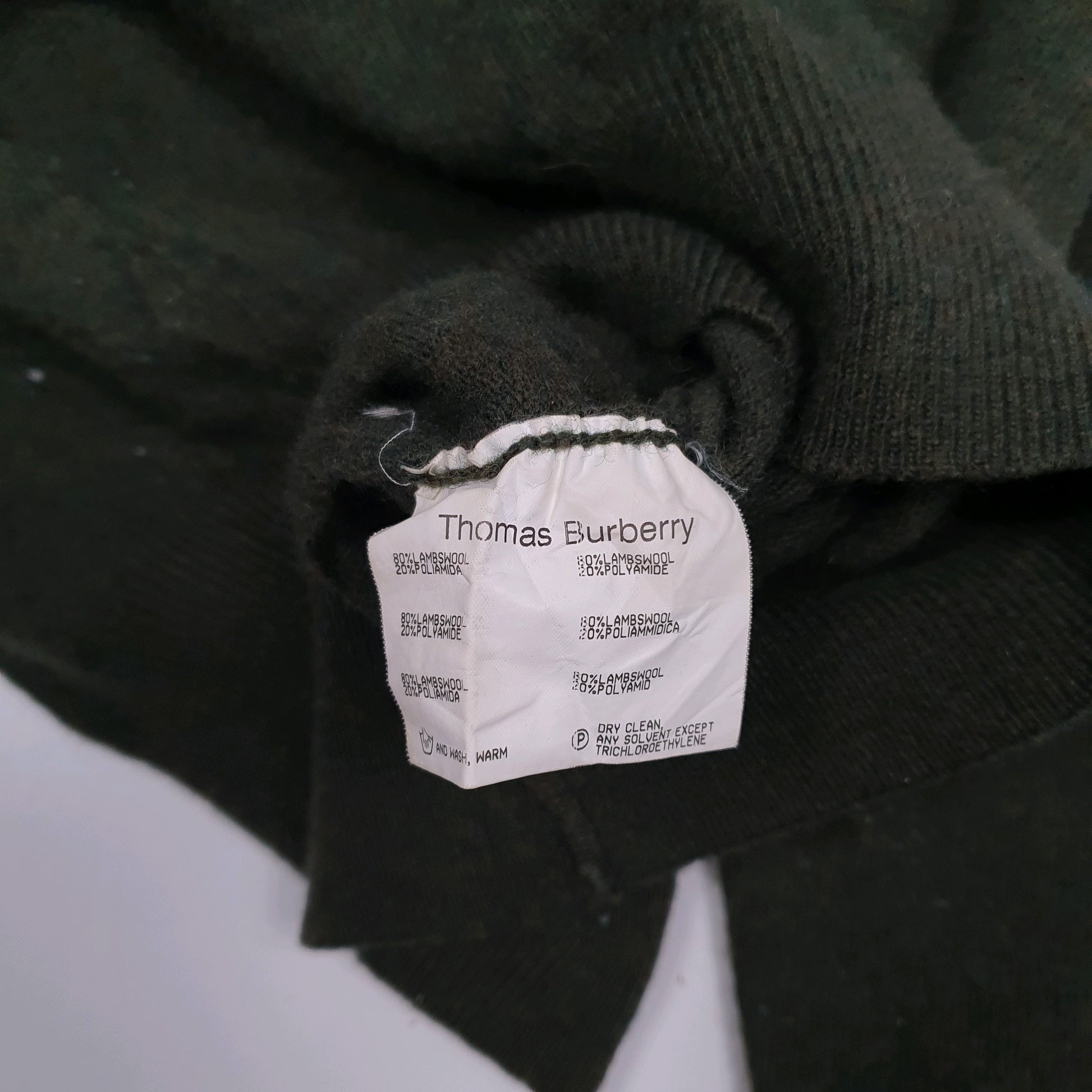 Mens Green Burberry  Crewneck Jumper