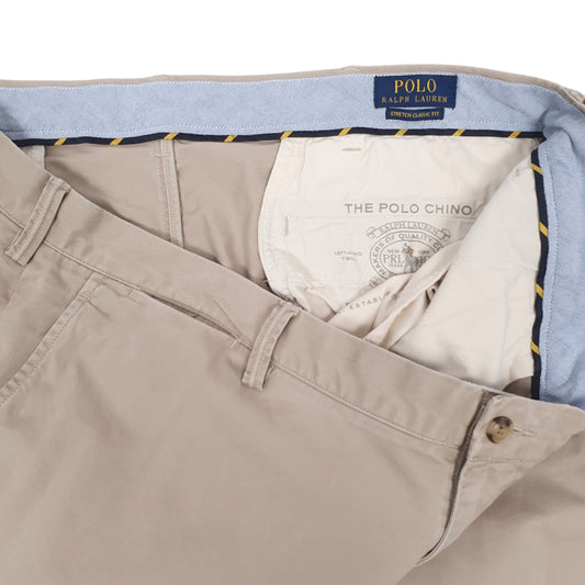 Mens Beige Polo Ralph Lauren Classic Fit  Trousers