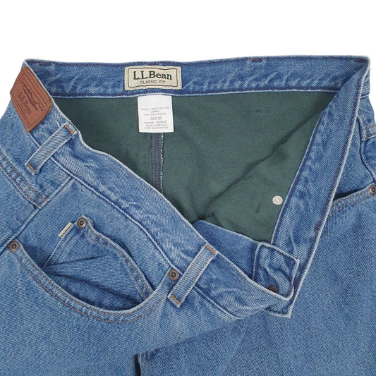 Mens Blue L.L.Bean Blanket Lined  Jeans