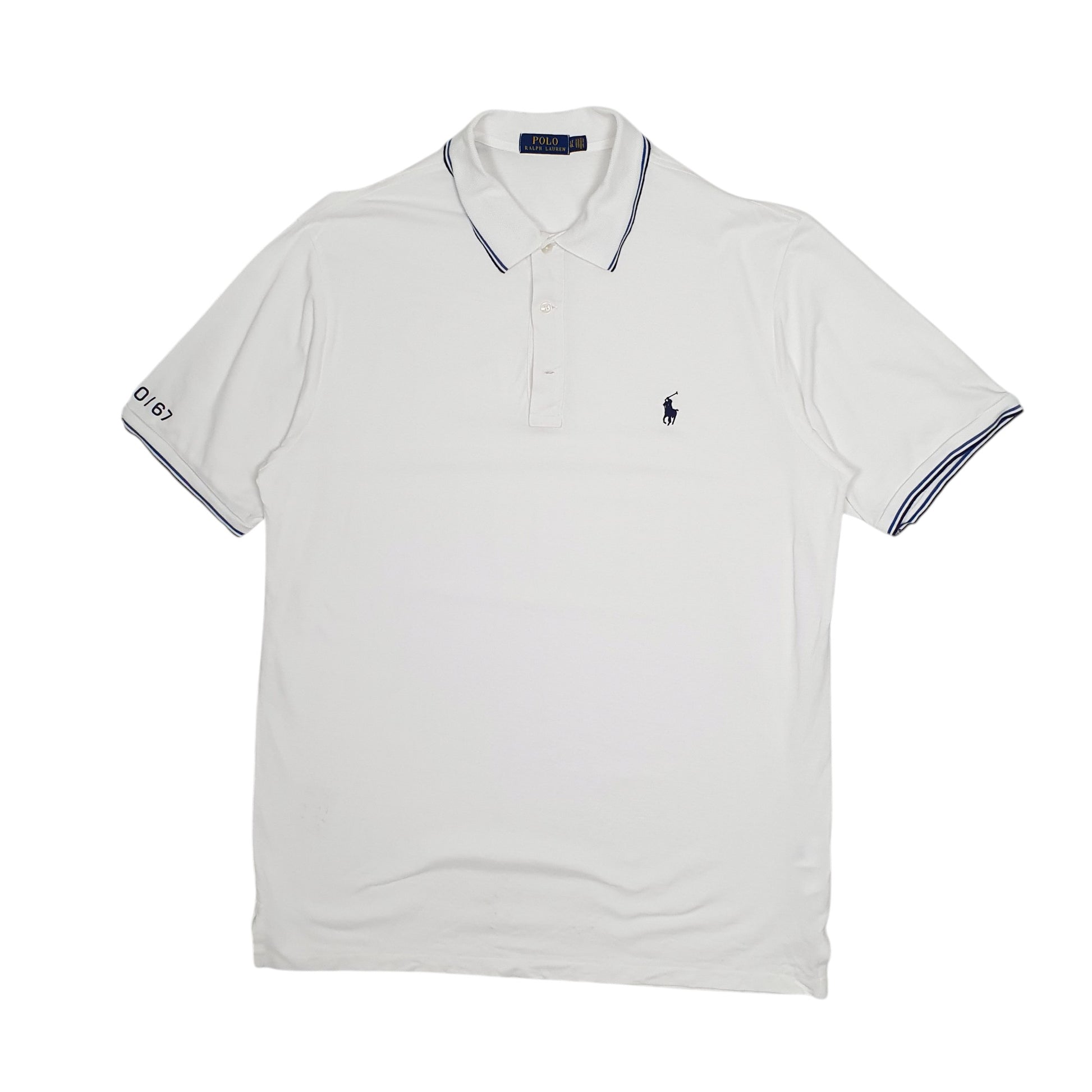 Mens White Polo Ralph Lauren  Short Sleeve Polo Shirt