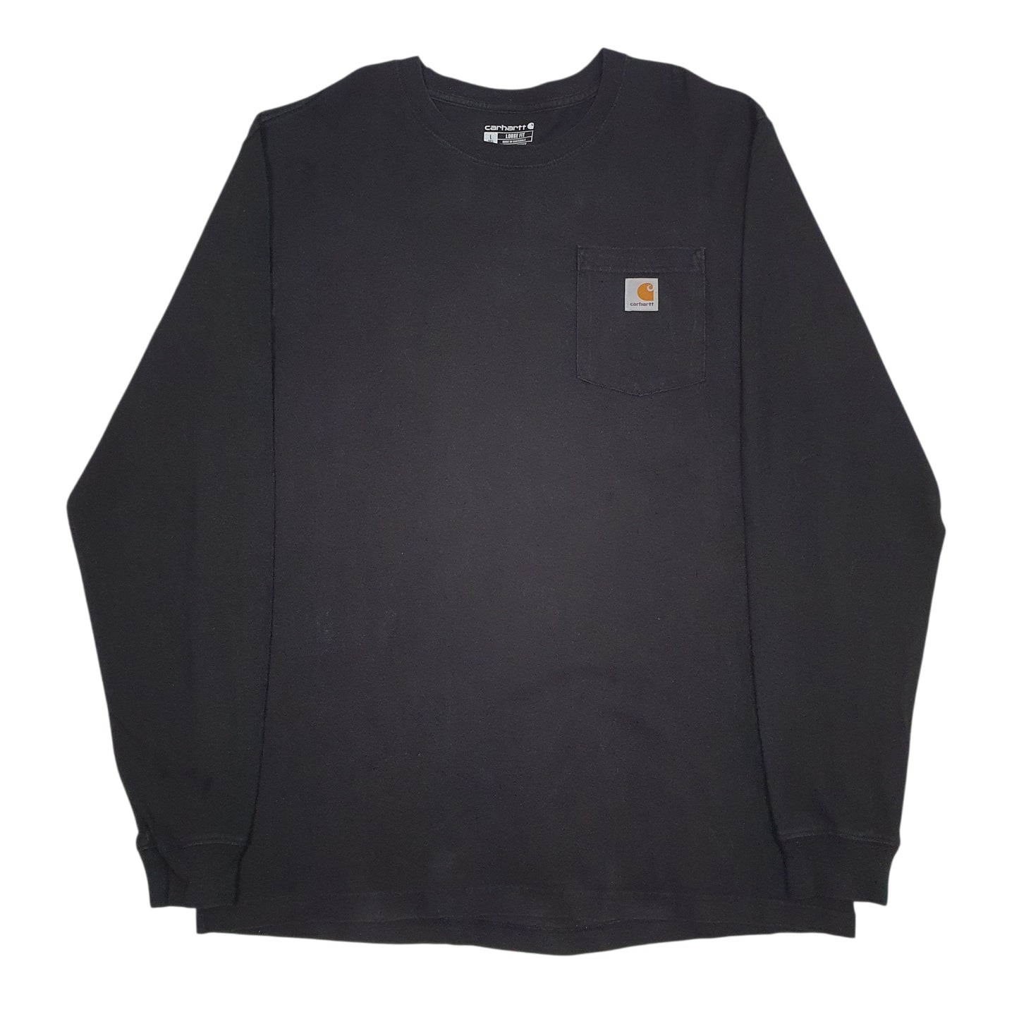 Mens Black Carhartt  Long Sleeve T Shirt