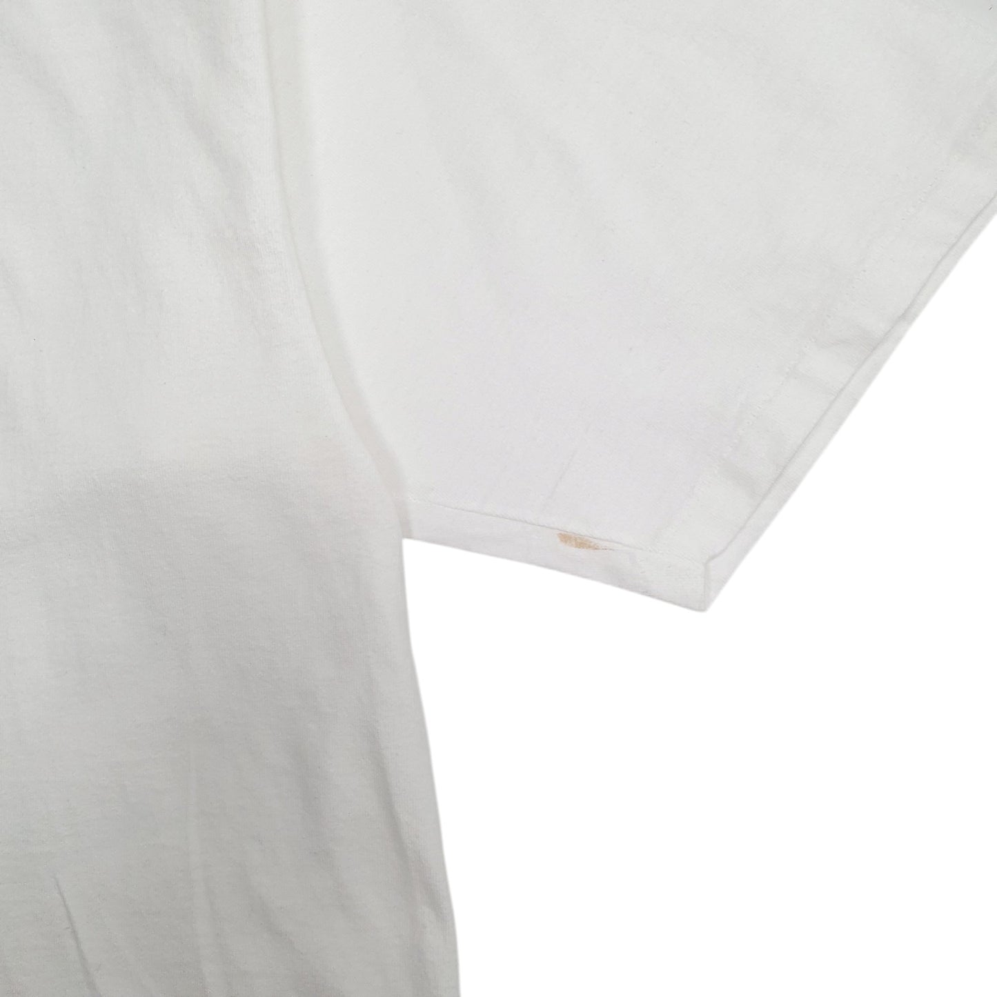 Mens White Speed Zone Single Stitch Vintage 90s Nascar Dupont  T Shirt