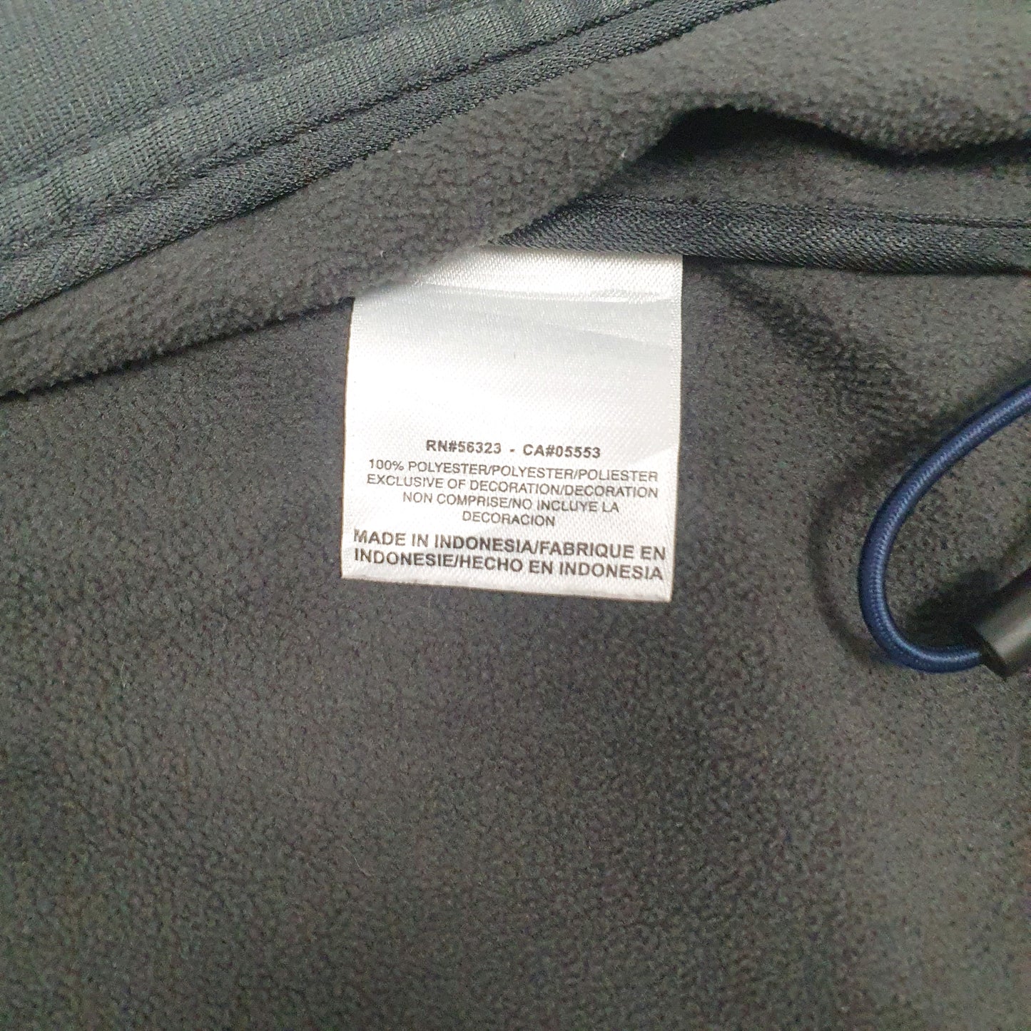 Mens Navy Nike Fleece Lined Hooded UCONN  Coat