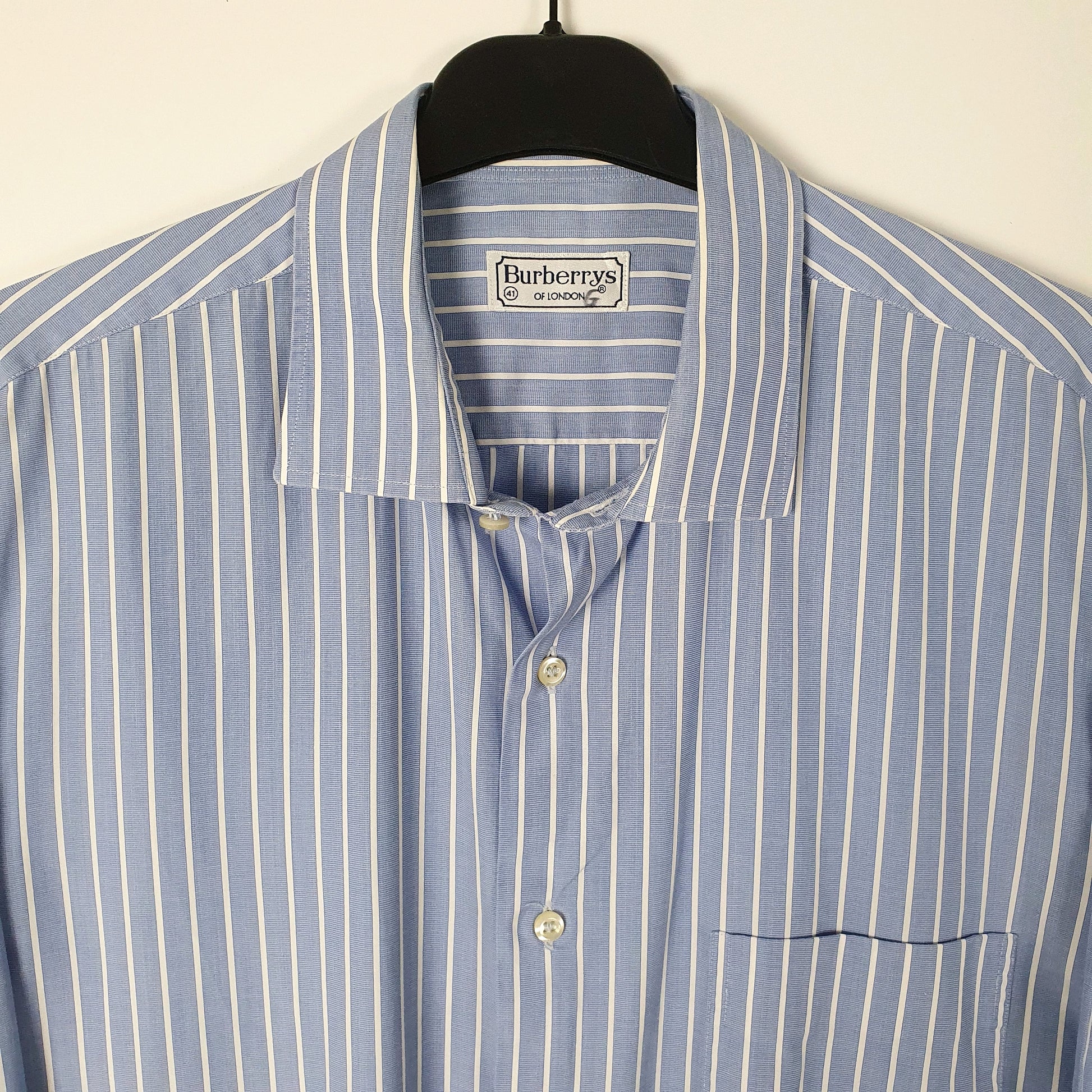 Mens Blue Burberry Vintage 90s  Shirt