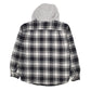 Mens Grey Wrangler Plaid Hoodie  Coat